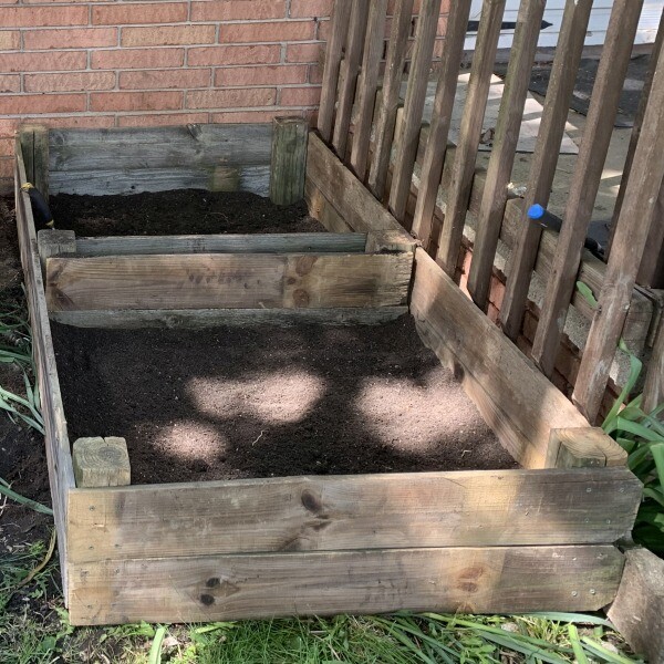 Raised bed front yard.