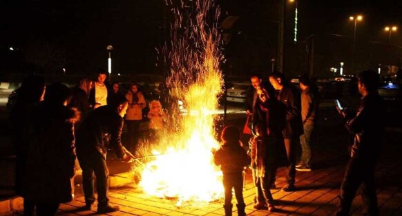 Jumping Over Fire | Persian Ceremony | On the Last Wednesday of The Year