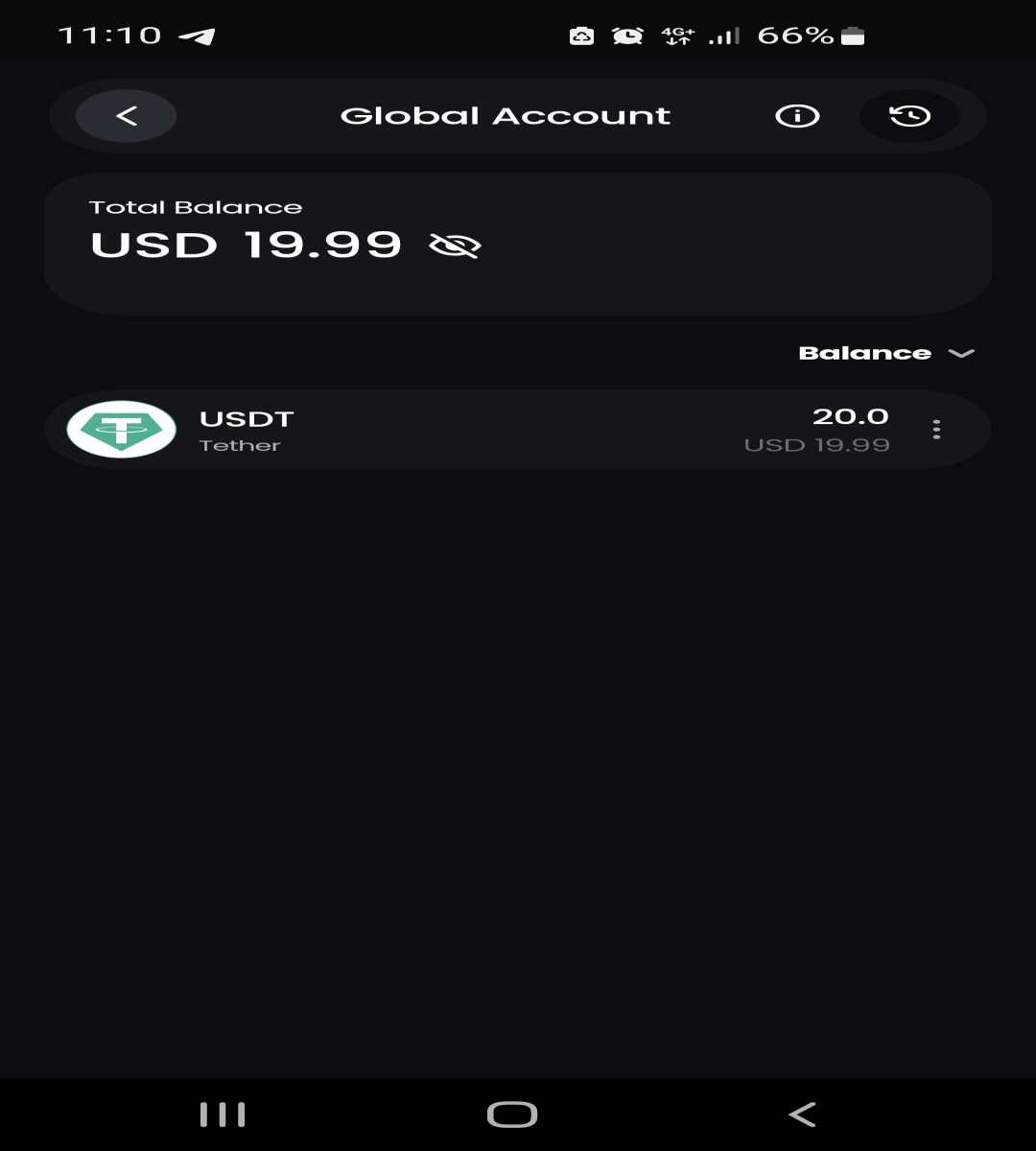 USDT Balance after 10 days