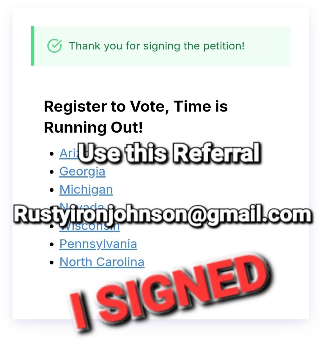 Referral for Elon Musk's Petition