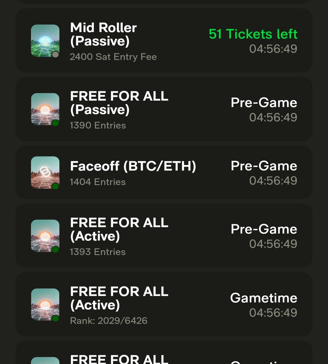 Rounds list