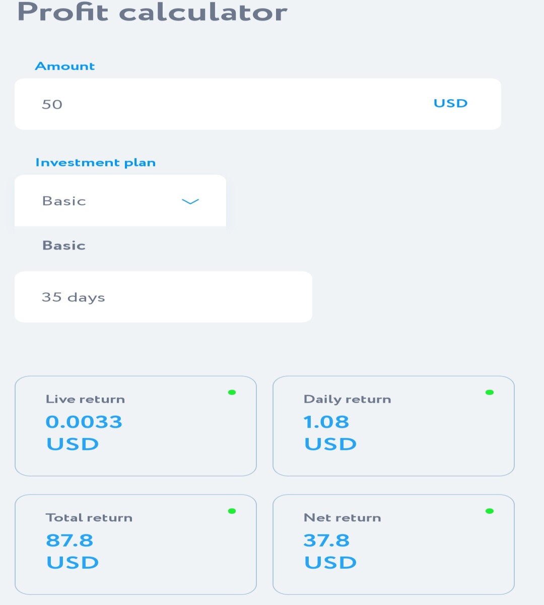 Profit calculator
