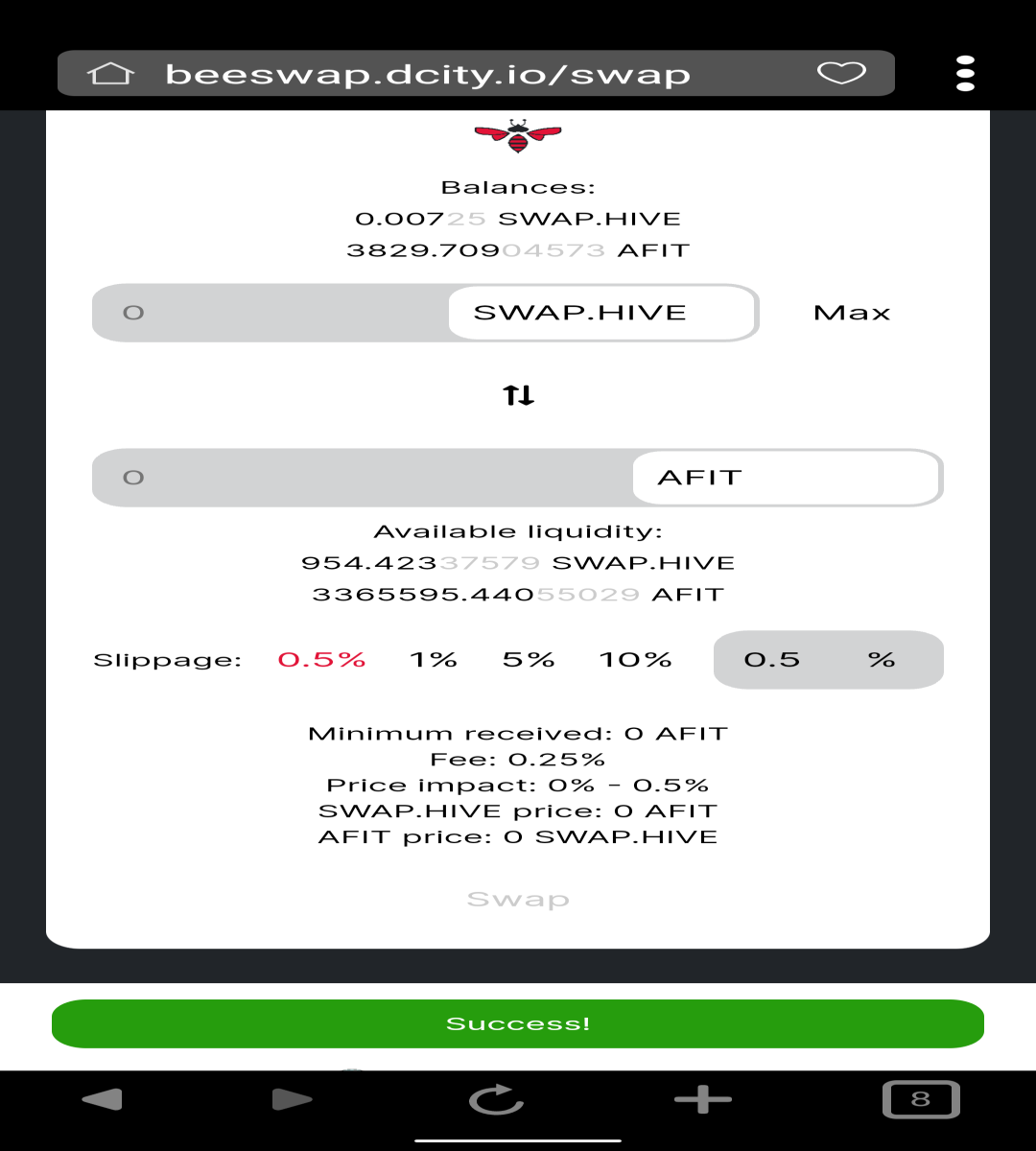 Hive-Swap to AFIT