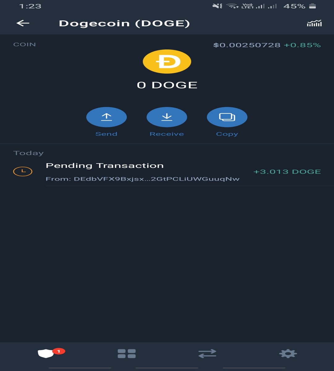 My wallet credit