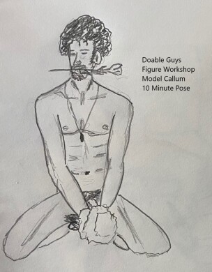 10-minute timed sketch of model Callum