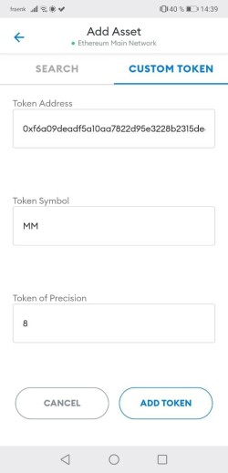 2: Add Custom Token