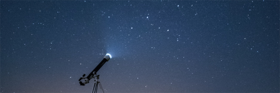Telescope into the starry night