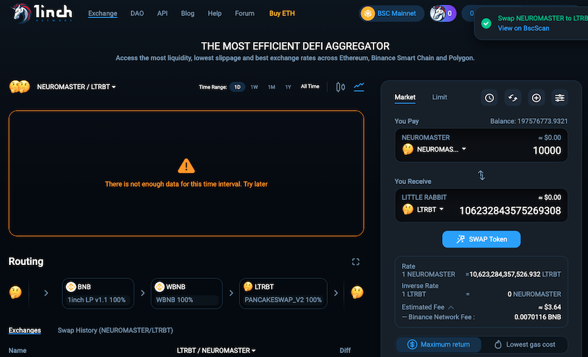 NXR Swap Little Rabbit Token