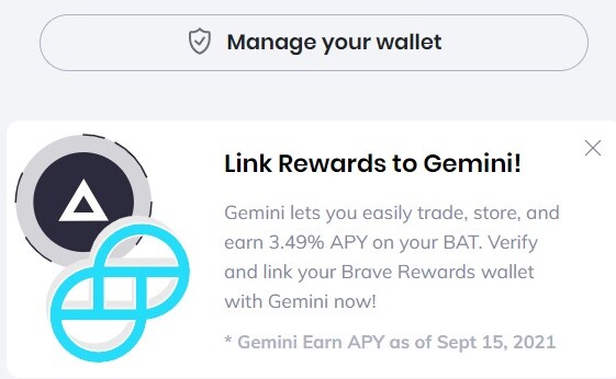 Gemini and BAT Token