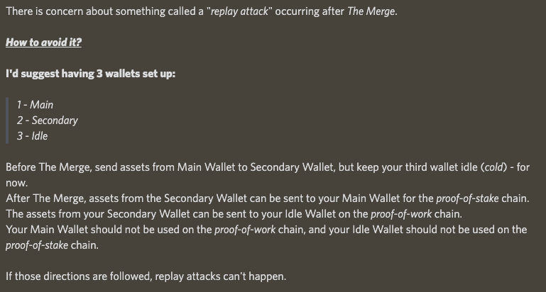 avoid ETH hack