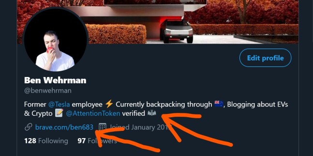 brave verified twitter