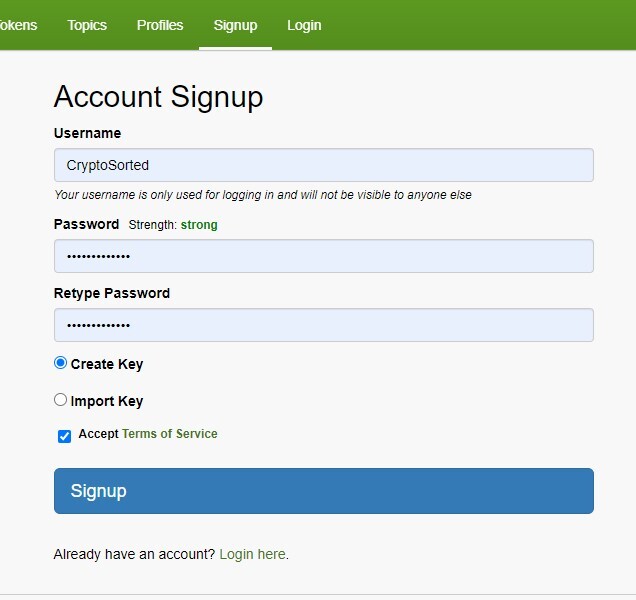 how to create a memo.cash account