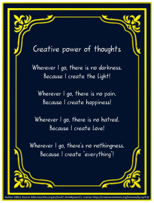Creative power of thoughts