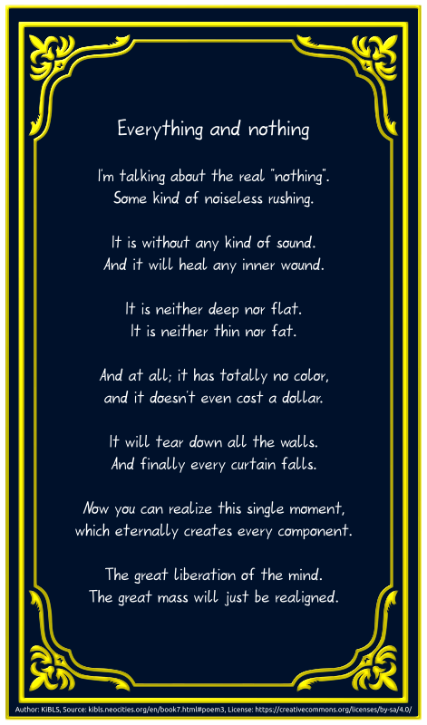 Everything and nothing
