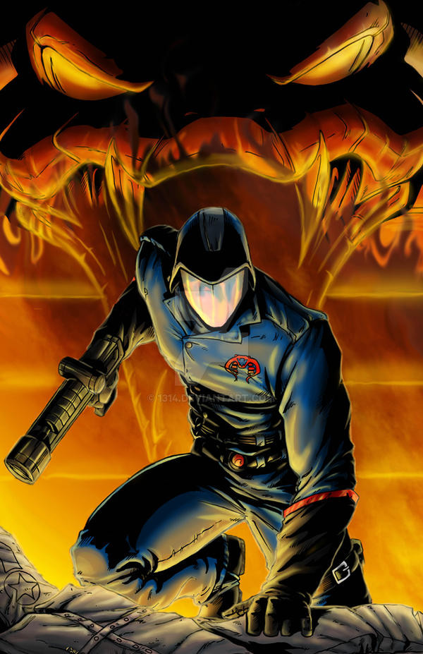GI Joe Toys - The Evil Cobra Commander - Leader of the Cobra Organisation drawn illustrated