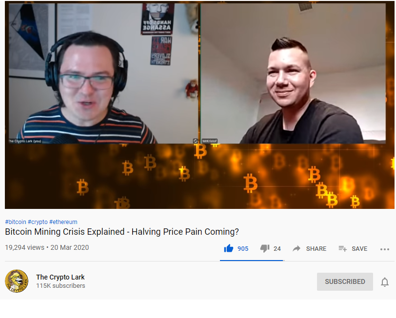 cryptolark, youtube channel, bitcoin mining