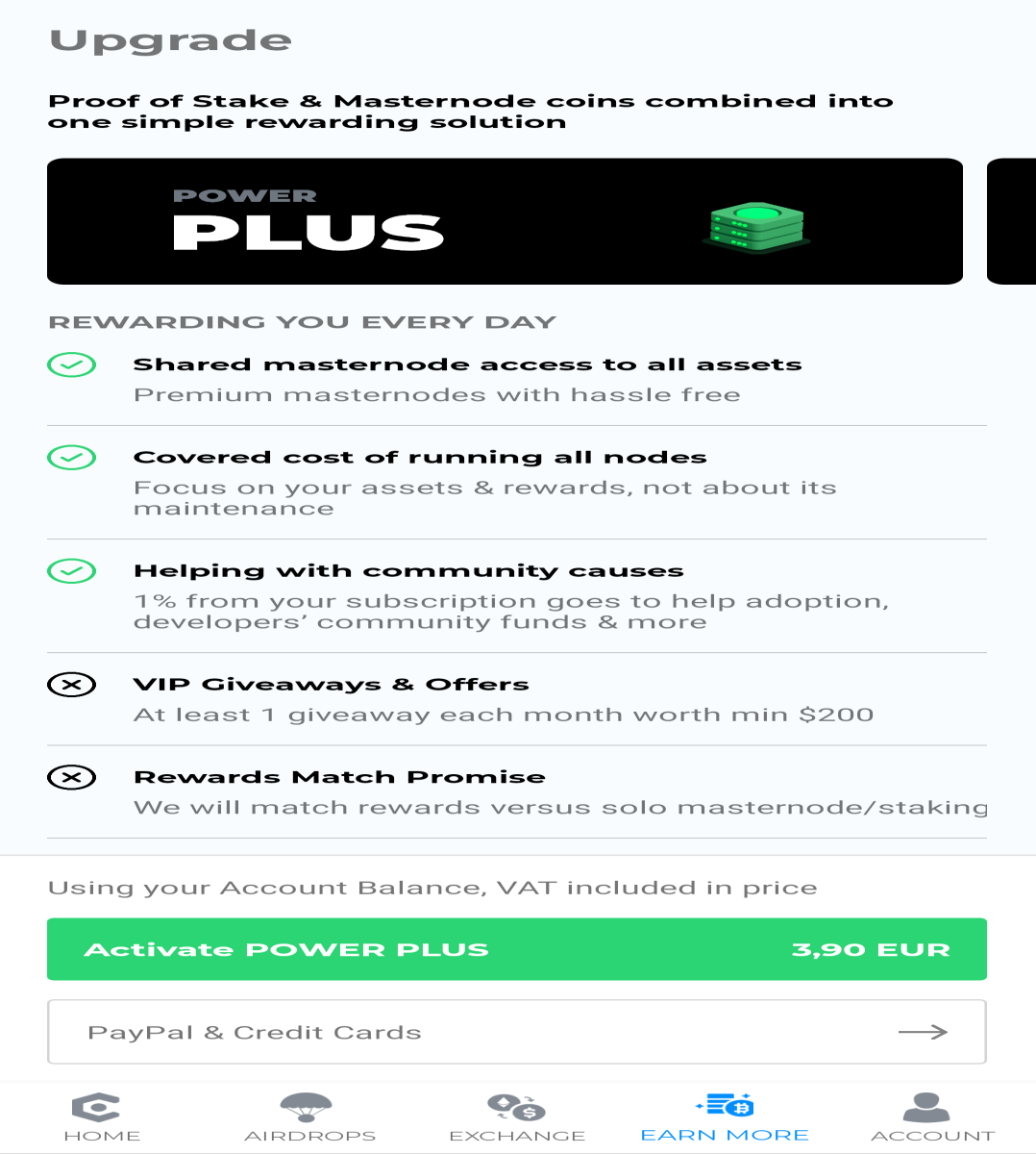 Power Plus Upgrade Info
