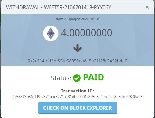 Four ETHEREUM WIN