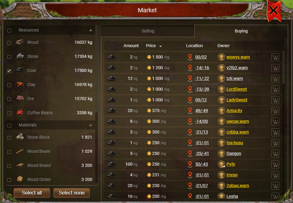 Coal market