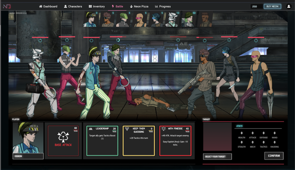 neon district battle