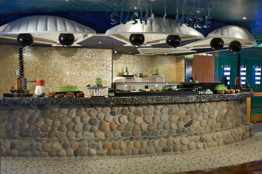Sushi &amp; More. A small corner of Japan on board. Great sushi, first-class chefs prepare them right in front of you.
