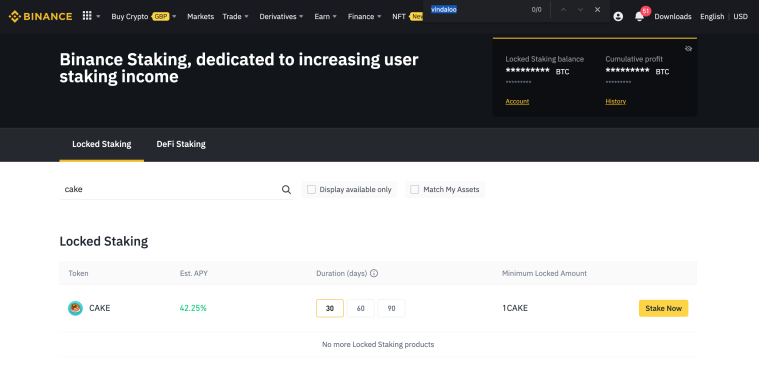 30 Day Staking