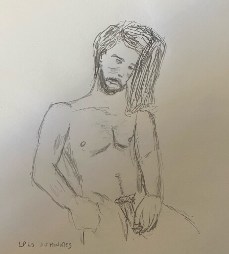 Lalo sitting - 10 minute timed pencil sketch