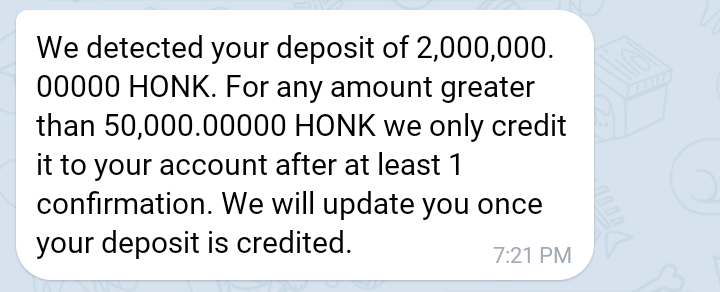 Honk Reward