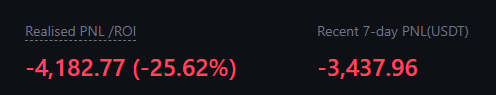 Painful copy trading loss