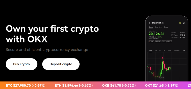 OKX Landing page