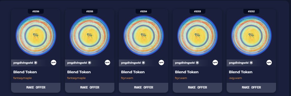Wax Blockchain Blend token NFT