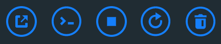 Docker Desktop toolbar buttons