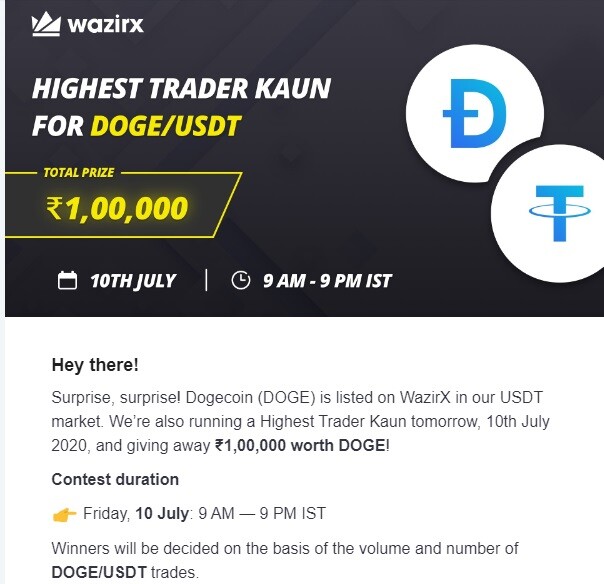 wazirx, doge, dogecoin