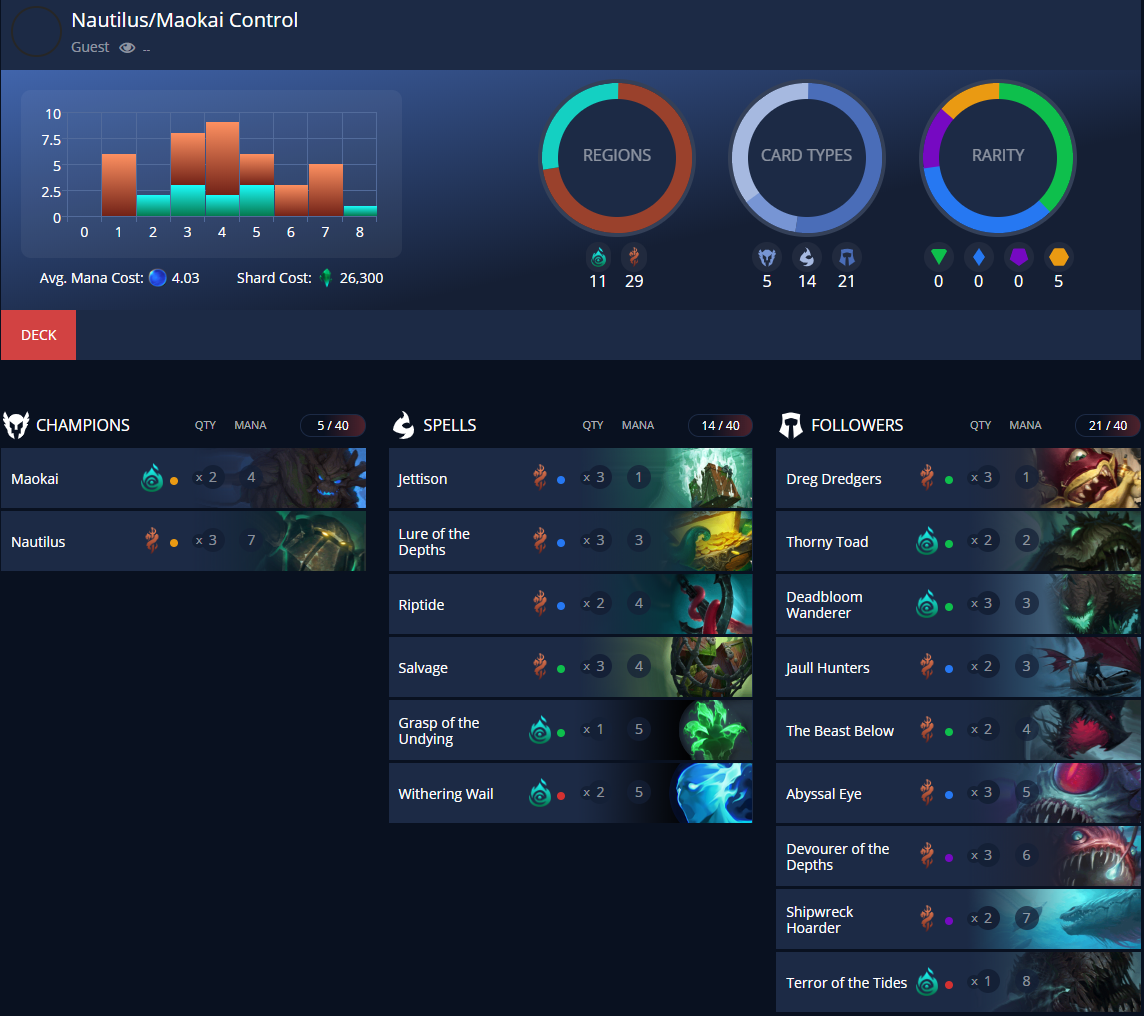 Nautilus/Maokai Control Decklist