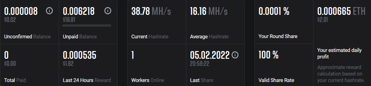 10 Day mining snapshot