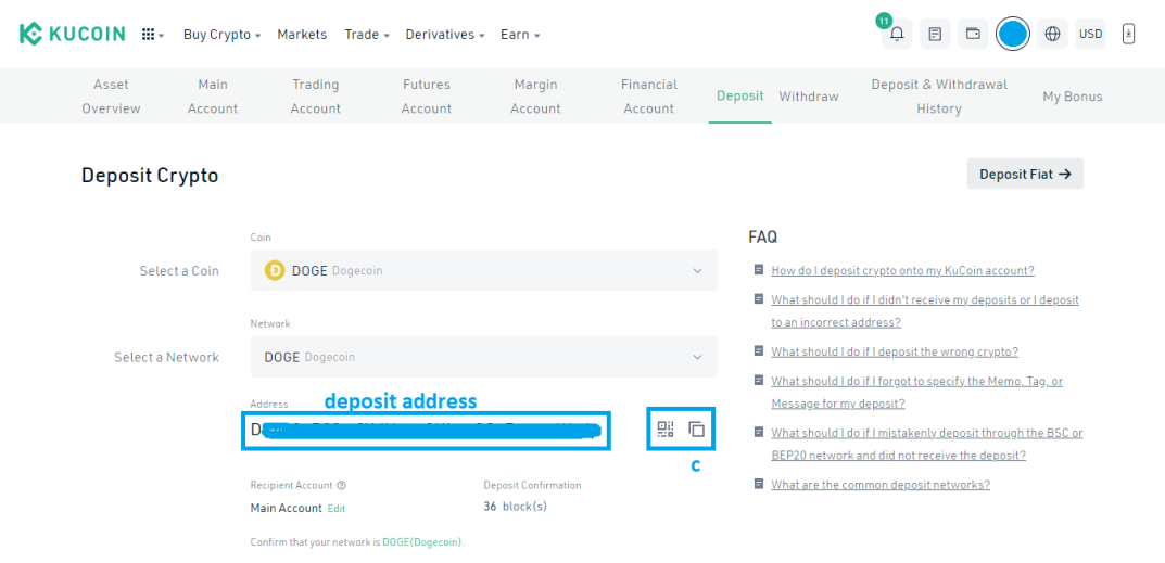 Get Deposit Address
