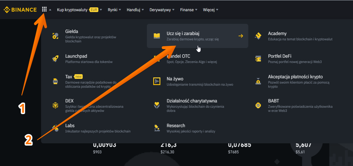 binance bonusy za rejestrację
