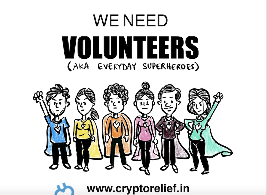 crypto donation, cryptorelief, india