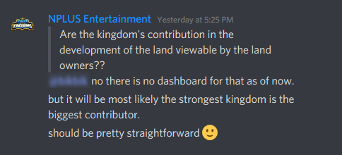 image of NPLUS Entertainment clarify strongest kingdoms are the biggest contributor