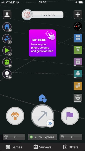 COIN app showing audio ad