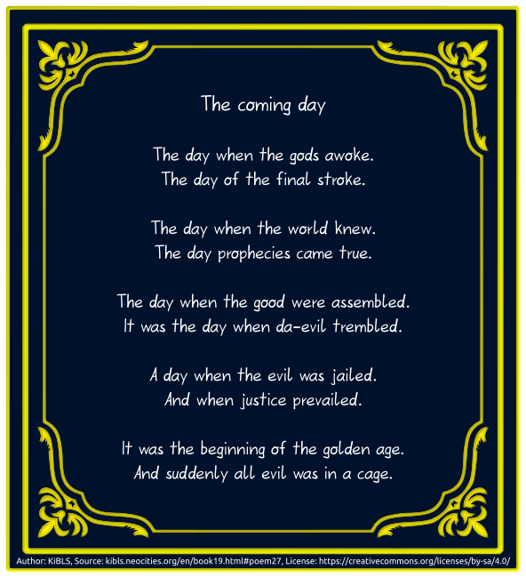 The coming day