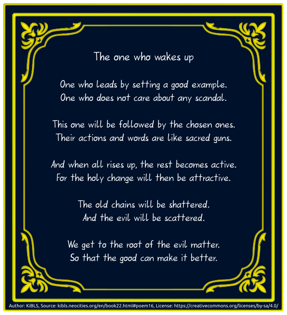 The one who wakes up