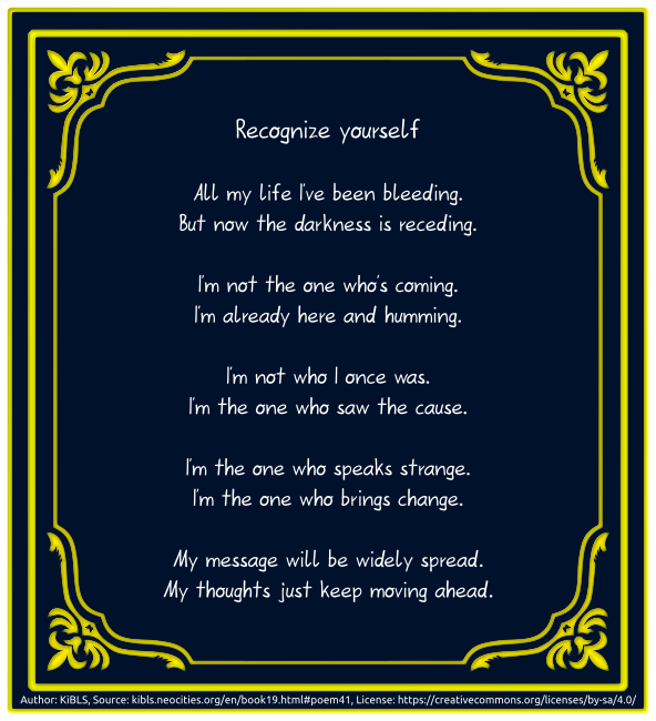 Recognize yourself
