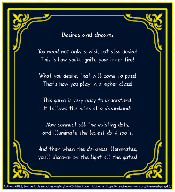 Desires and dreams
