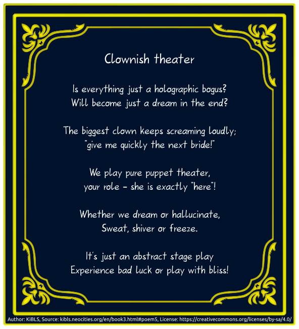 Clownish theater