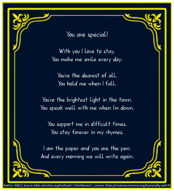 You are special!