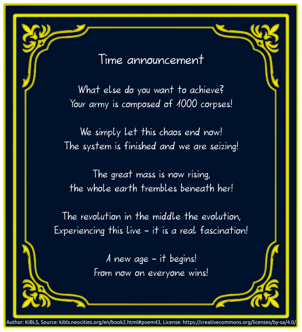 Time announcement