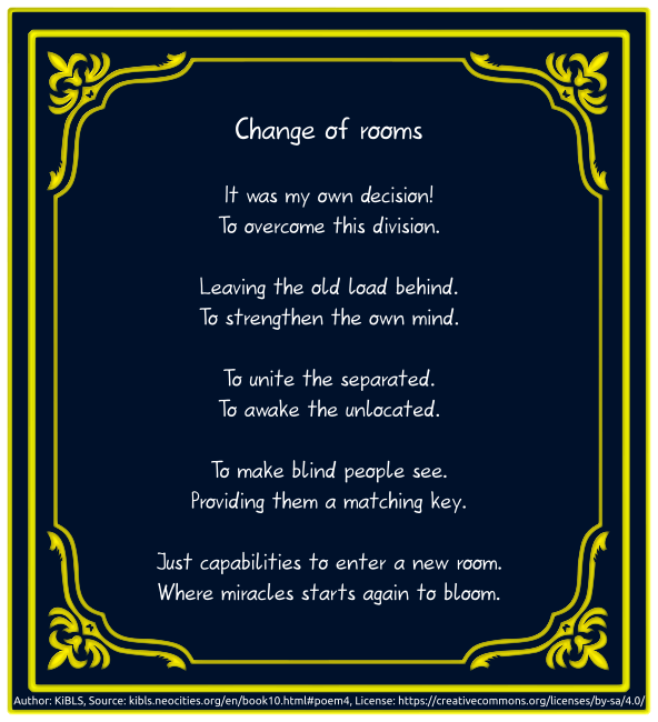 Change of rooms