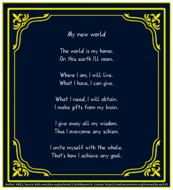 My new world