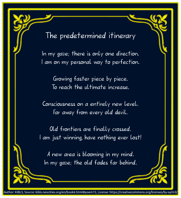 The predetermined itinerary